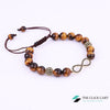 TCC™ Brown Tiger Eye Stone Infinity Charm Bracelet